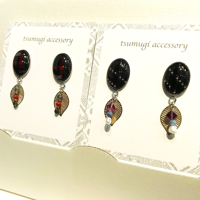 NEW大島紬ピアス☆ NEW大島紬ピアス☆