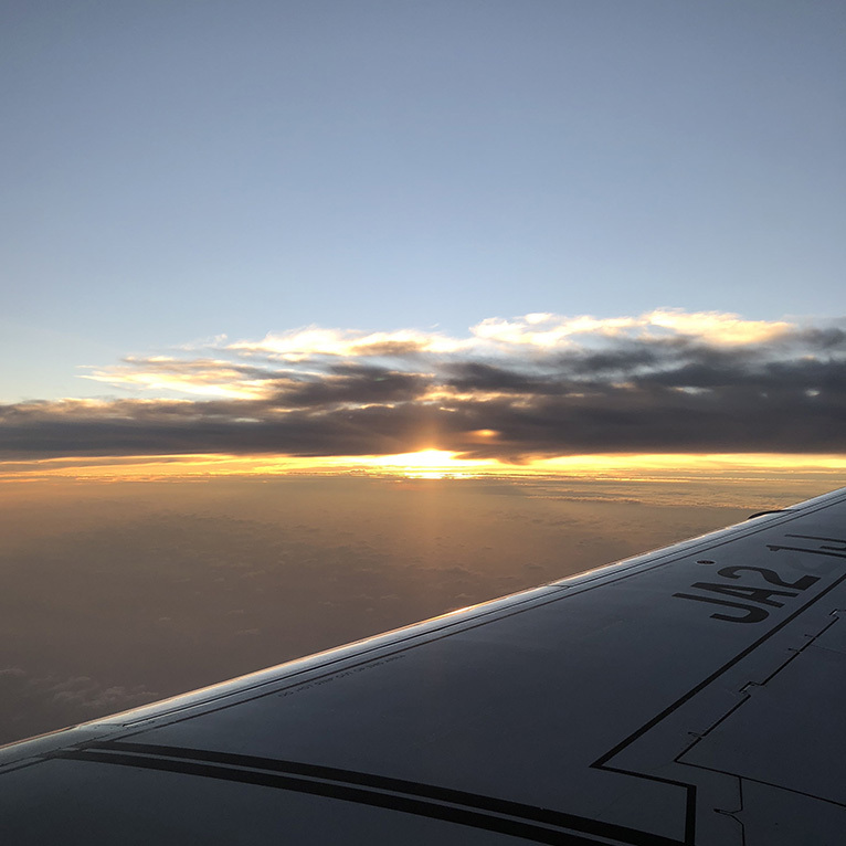 飛行機からの夕焼け☆ 飛行機からの夕焼け☆
