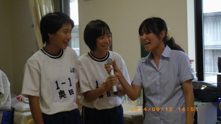 小宿中学校1年生福祉体験（ボランティア）学習