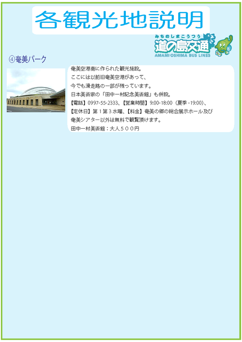 道の島交通,奄美大島,フリーパス,観光