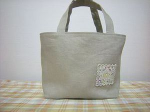 リネン×花柄の春トート♪