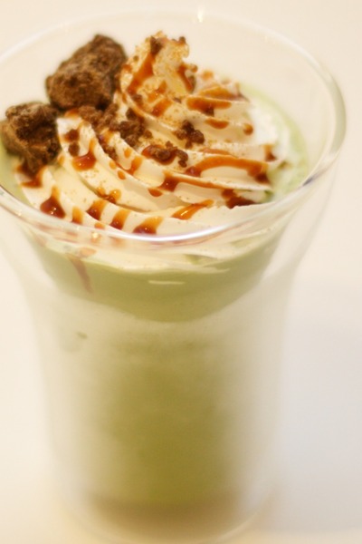 奄美抹茶ラテ、完成しました。