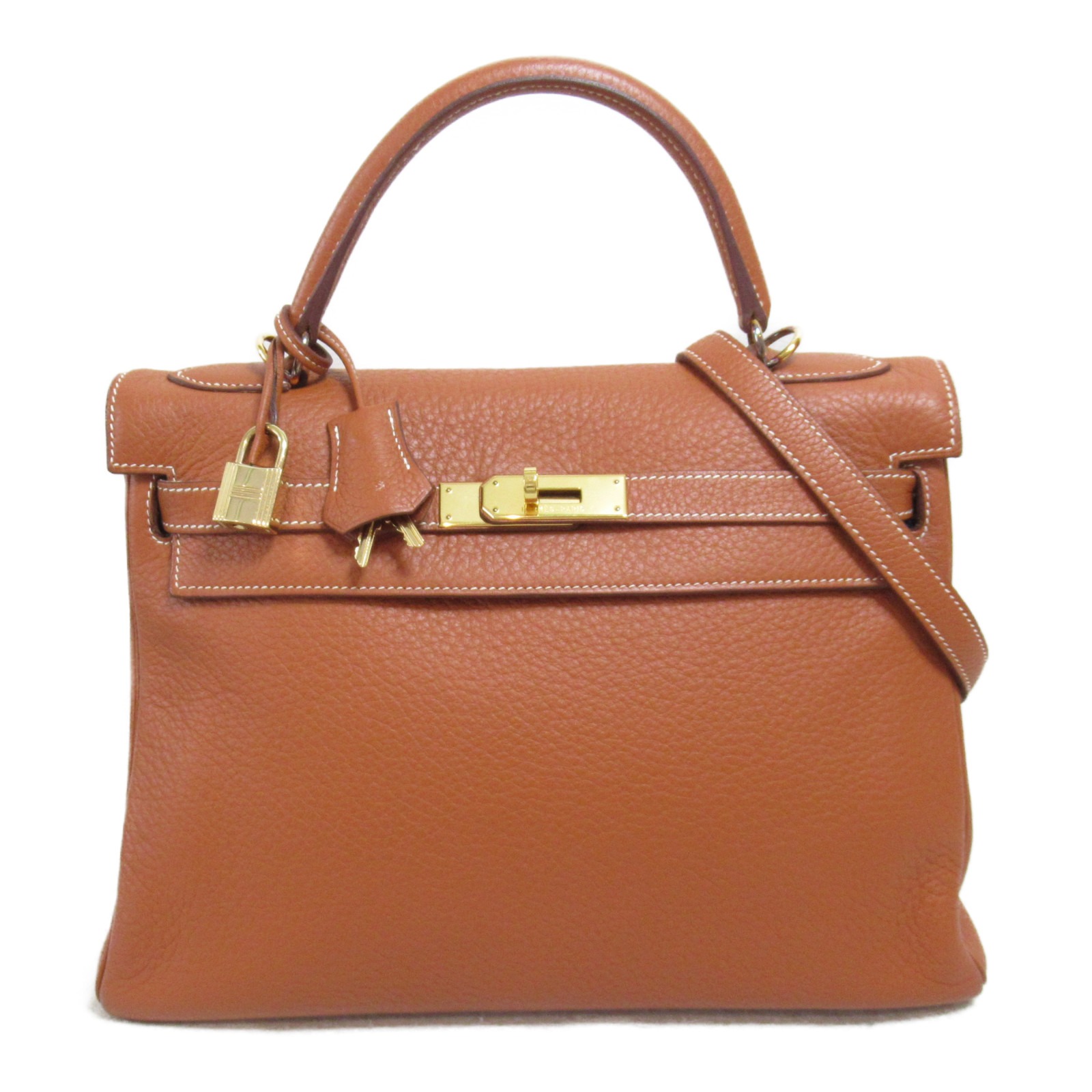 HERMES ケリー32 ハンドバッグ 内縫い バッグ レザー レディース ブラウン系 HERMES ケリー32 ハンドバッグ 内縫い バッグ レザー レディース ブラウン系