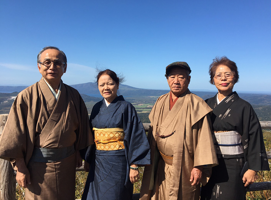 大島紬で北海道旅行☆