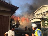 ２０１６年８月１５日（月）長浜町にて火災発生