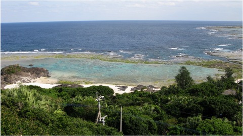与論島が見える