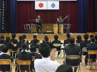 サーモン＆ガーリック♪大川中学校立志式!!!