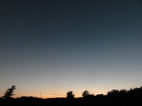 金星と夕焼け