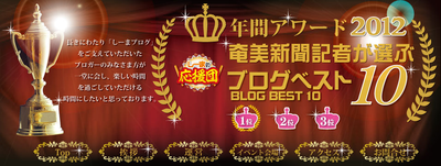 奄美新聞記者が選ぶブログベスト10　年間アワード2012