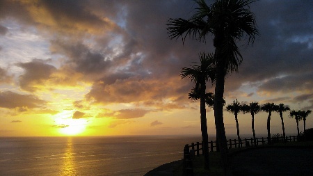 大浜の夕日
