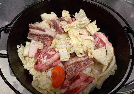 薪で料理