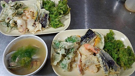 アオサとアサリ採り