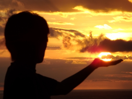 大浜の夕日