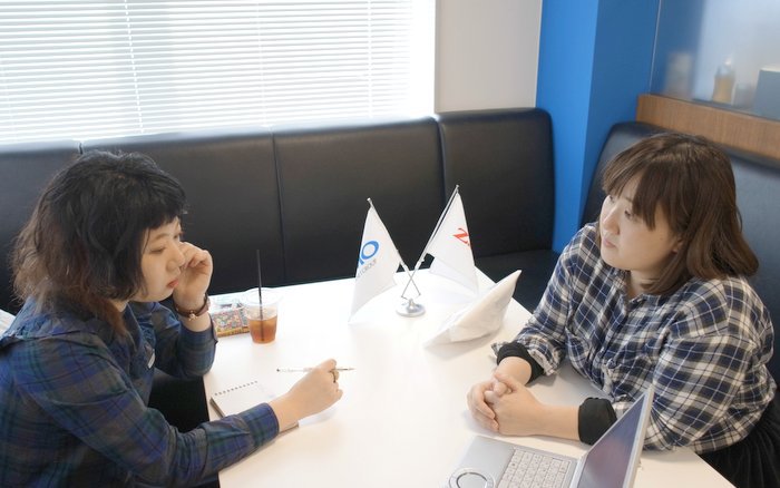 打合せ中