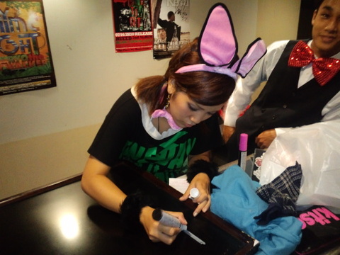 ハロウィンパーティー準備中