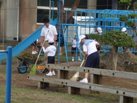 朝の奉仕作業