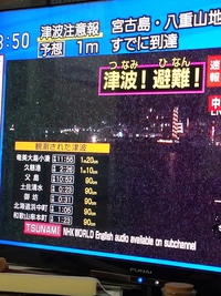 爆睡中の津波警報！ 2022/01/16 04:14:12