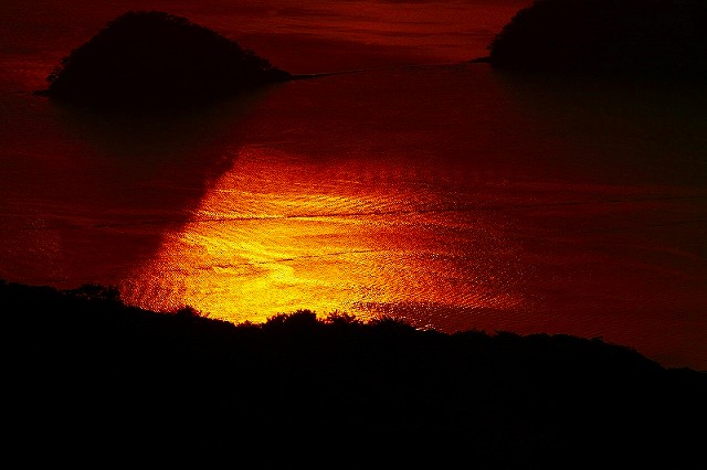 夕暮れの大島海峡