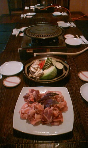 石焼きプレートで・・・