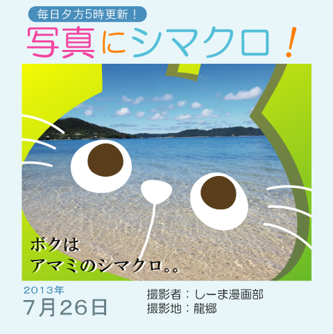 写真にシマクロ！7/26