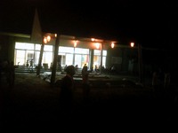 公民館前広場で浜踊り