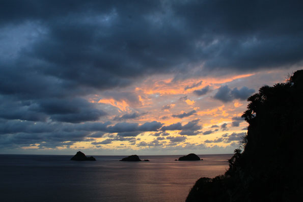 西古見夕景