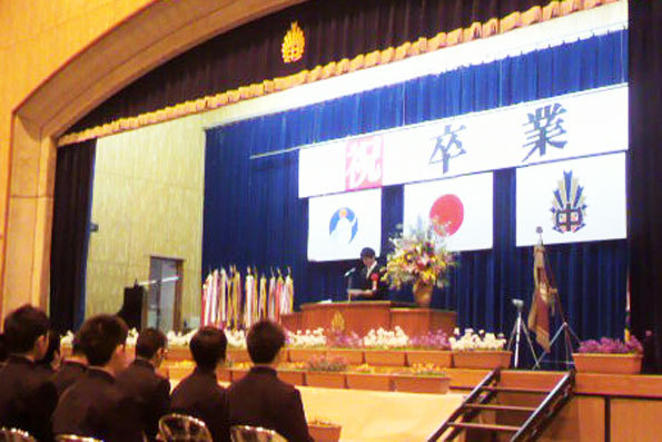 朝日中学校卒業式