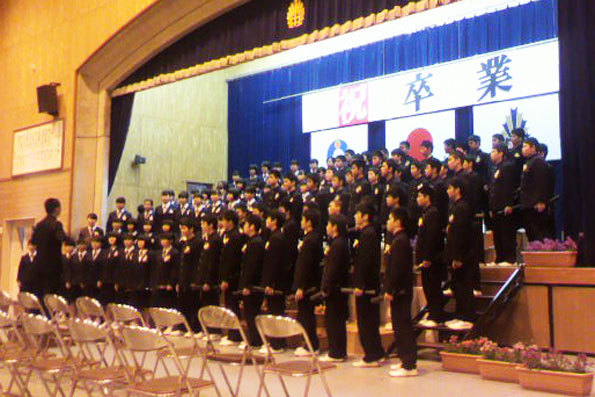 朝日中学校卒業式