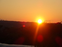 大山に沈む夕日
