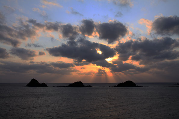 西古見夕景