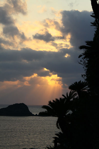 西古見夕景