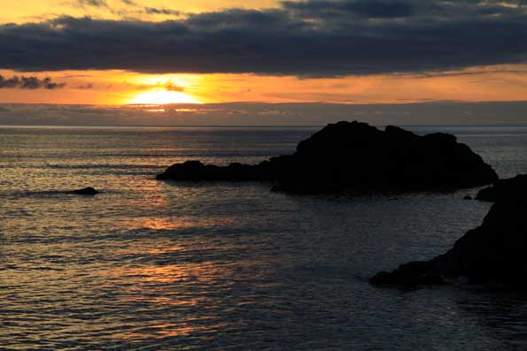 大浜夕日