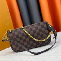 ルイヴィトン ショルダーバッグ ダミエ・キャンバス ゴールドチェーン 収納力 LOUIS VUITTON