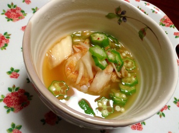 鶏スープで♪