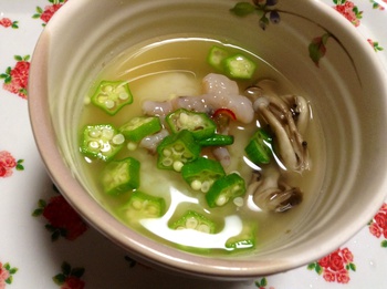 鶏スープで♪